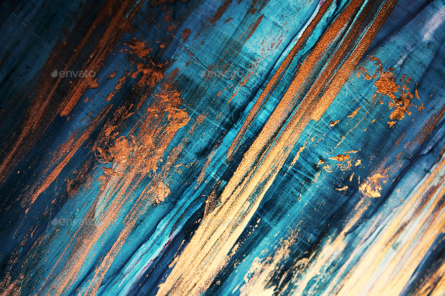 Abstract Modern Art Backgrounds Gold Brush Strokes, Graphics GraphicRiver